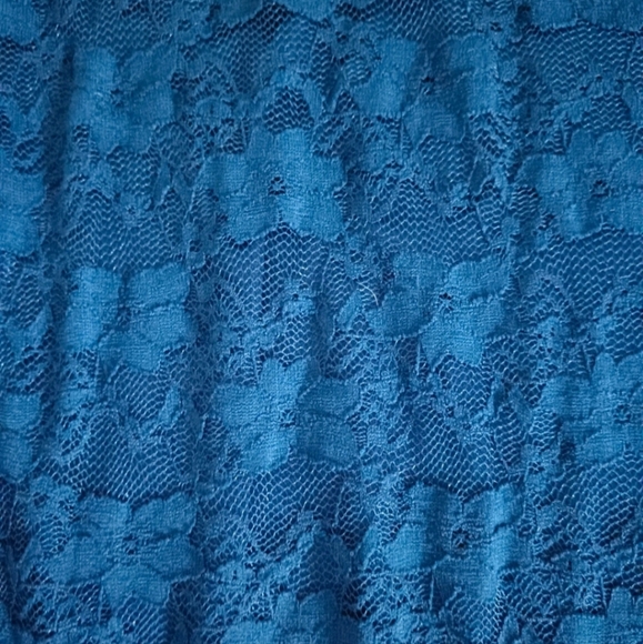 Vintage Style Blue Lace Dress - Picture 4 of 5